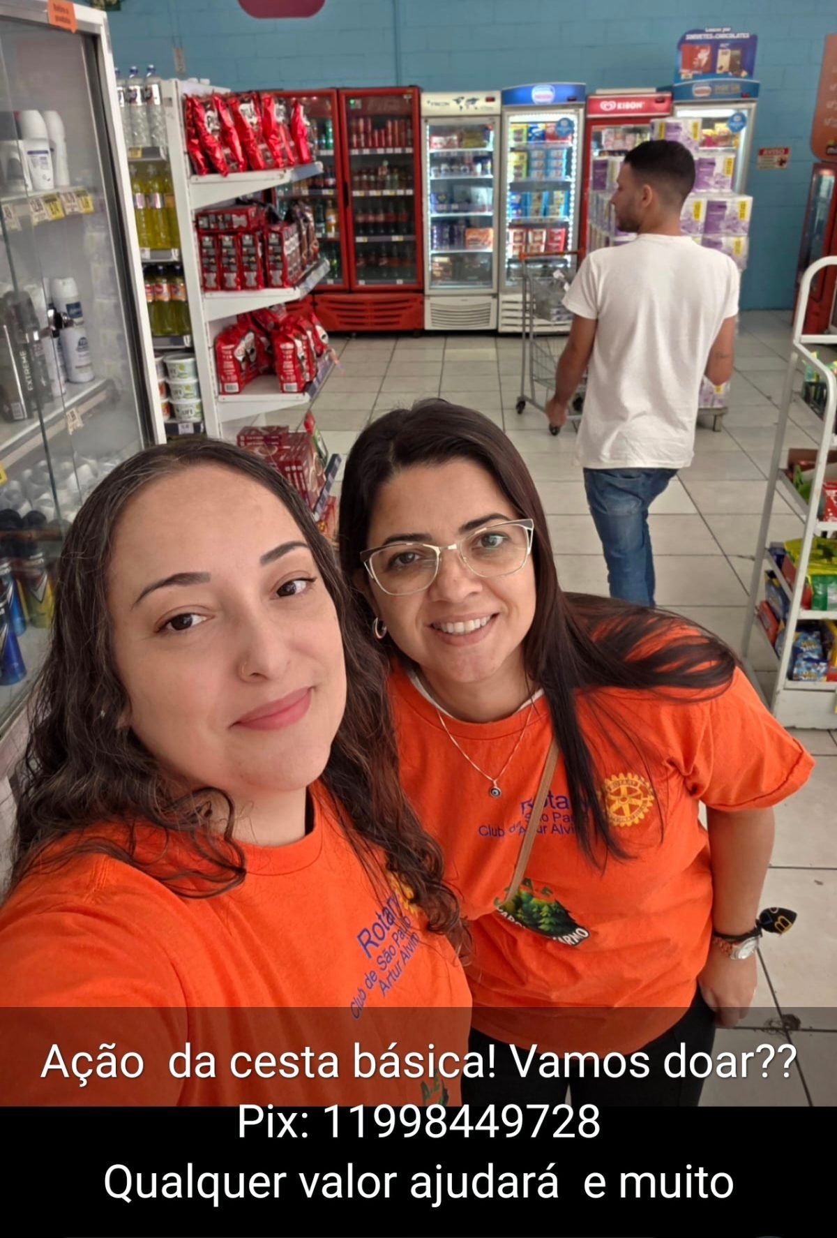 Vanessa e Rivania na prática do bem