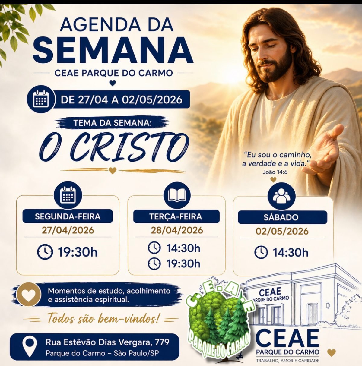 Agenda da semana de 27/04 a 02/05/2026