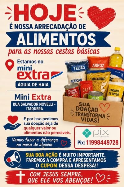 Arrecadação de Alimentos em Itaquera: Ajude a Montar Cestas Básicas e Faça a Diferença
